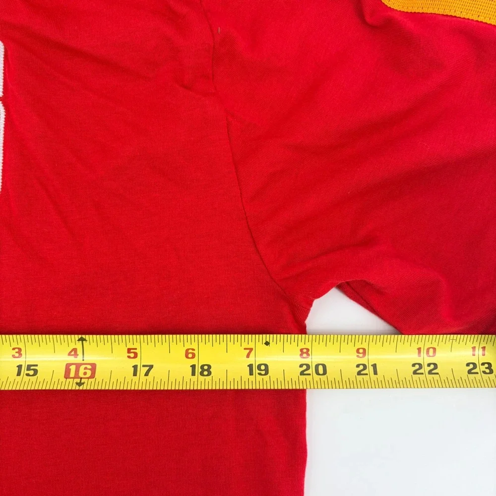 Mitchell & Ness Houston Rockets V-Neck Jersey Shirt Kids XL 18/20 Red Yellow NEW